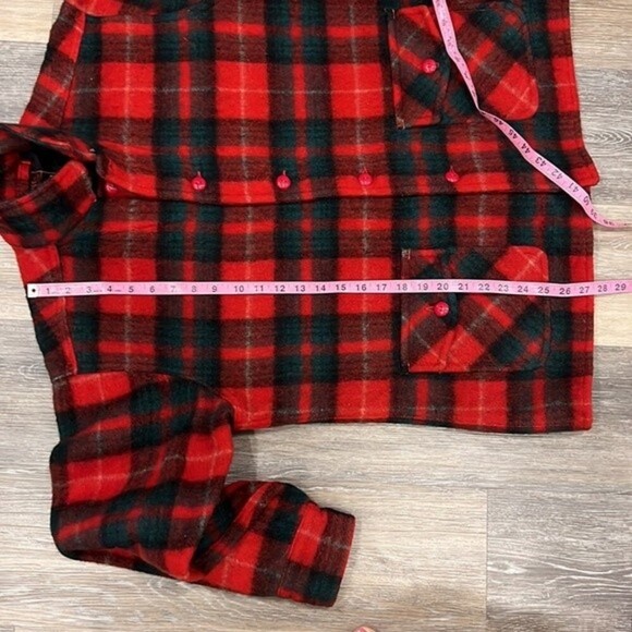 Vintage Carss Mackinaw red plaid wool button down jacket - Picture 10 of 10